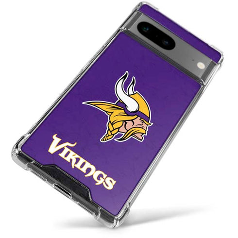 NFL Minnesota Vikings Distressed Google Pixel 7a Clear Case